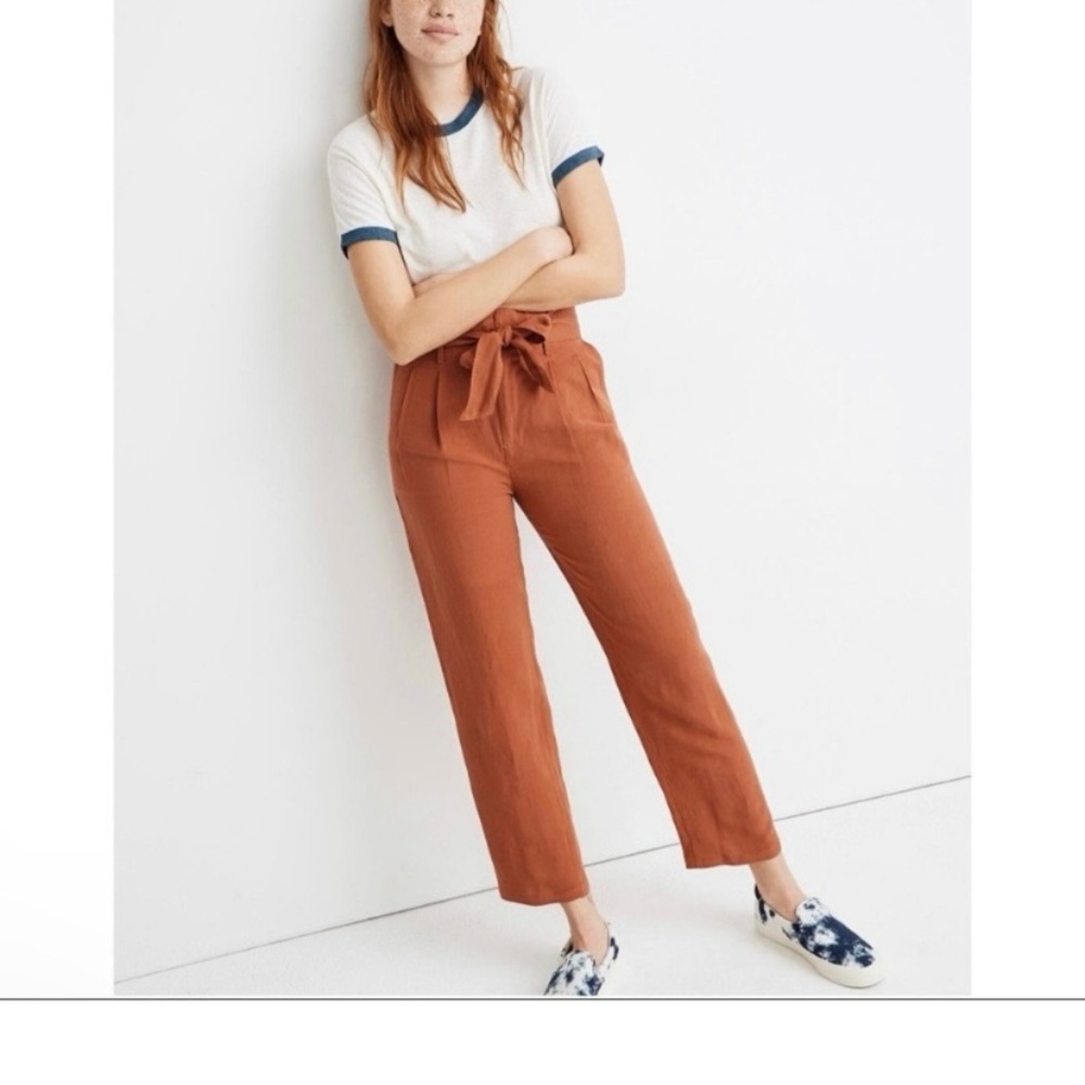 Madewell Linen Blend Paperbag Pants Size 2